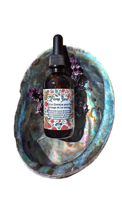 L'âme fleur (huile florale pour le visage et le corps)